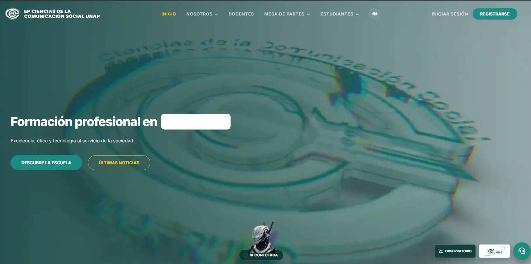 Vista del portal EPCCS y ARUSA